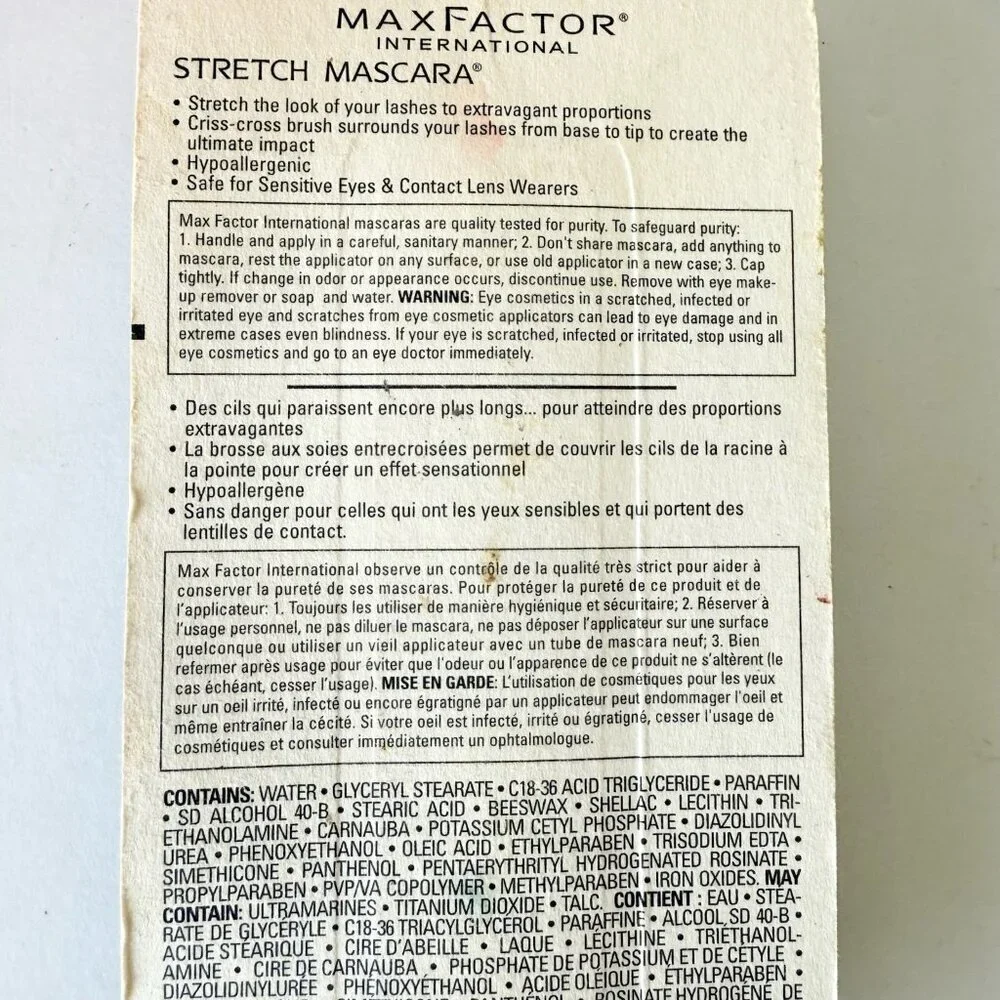 Max Factor STRETCH Rich Black Mascara 301 Sealed Long Looking Eye Lashes